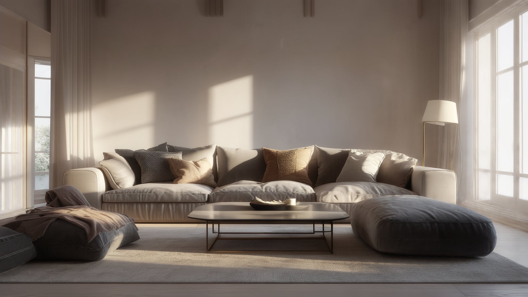 Decorate with Throw Pillows in living room