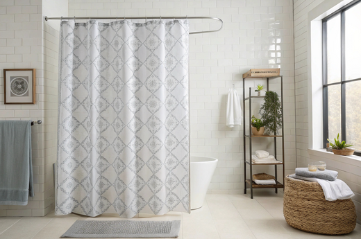 2025 designer shower curtain minimalist bathroom