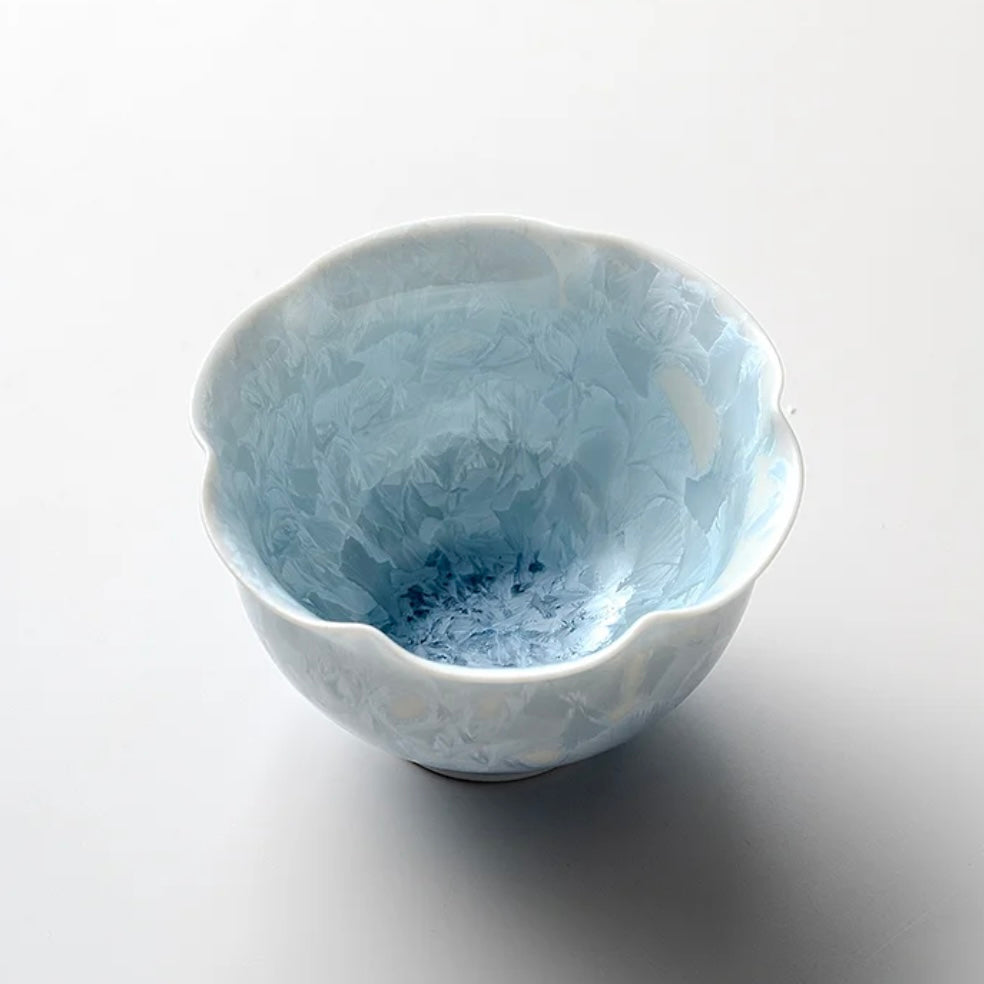 Chinese tea cups, blue, porcelain and ceramics