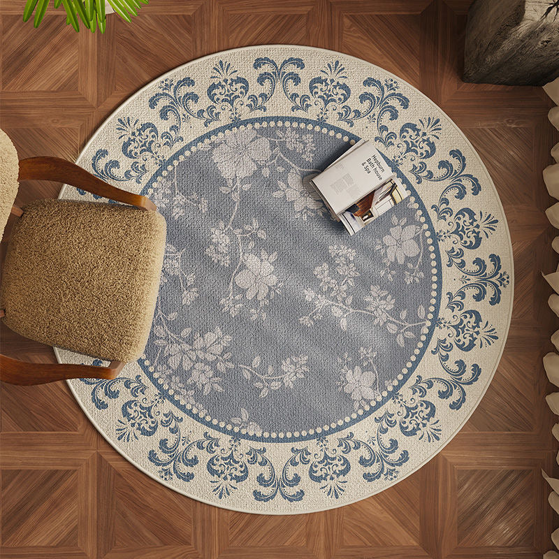 "Celadon" Porcelain Pattern Round Rug