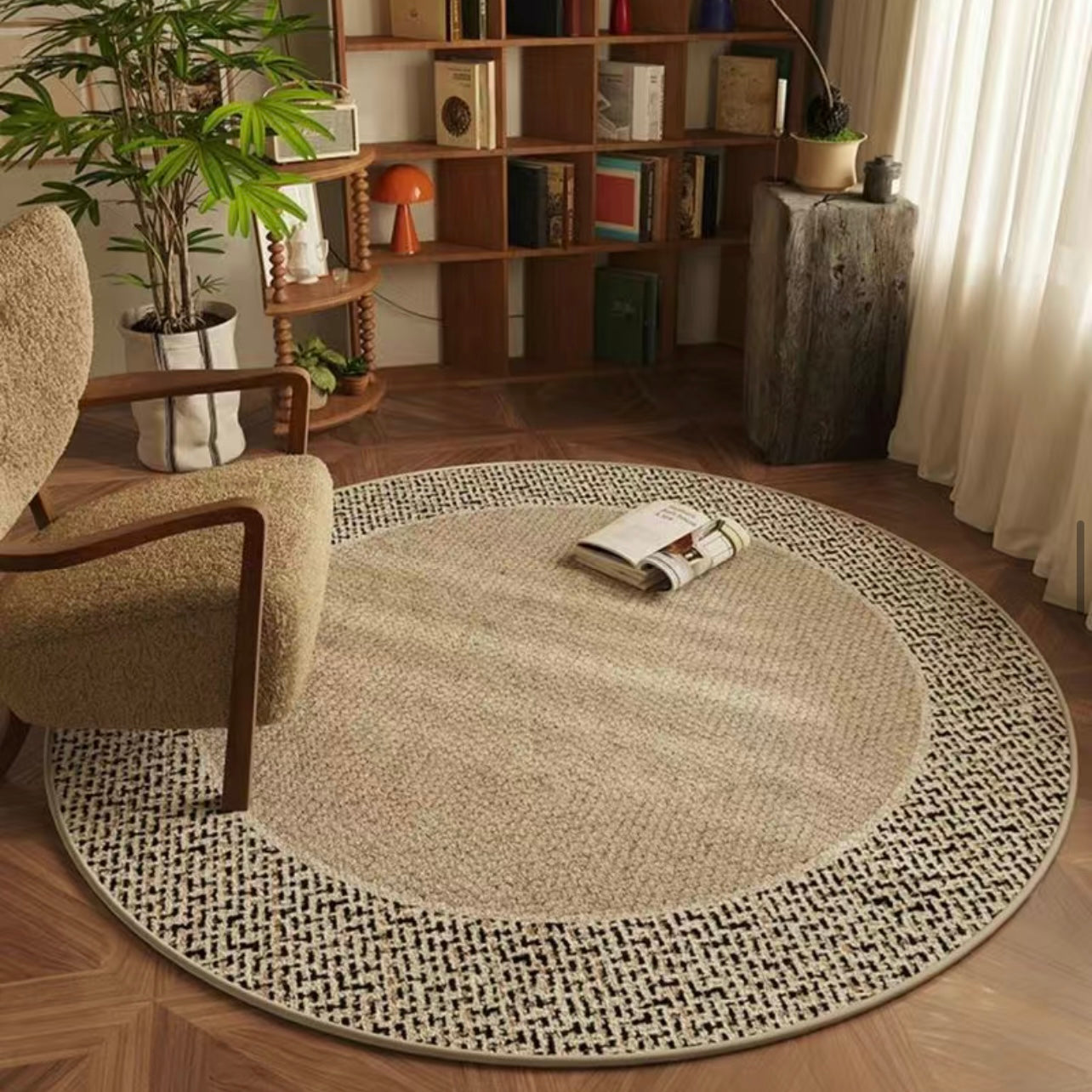 "Serenity" Plaid Round Rug