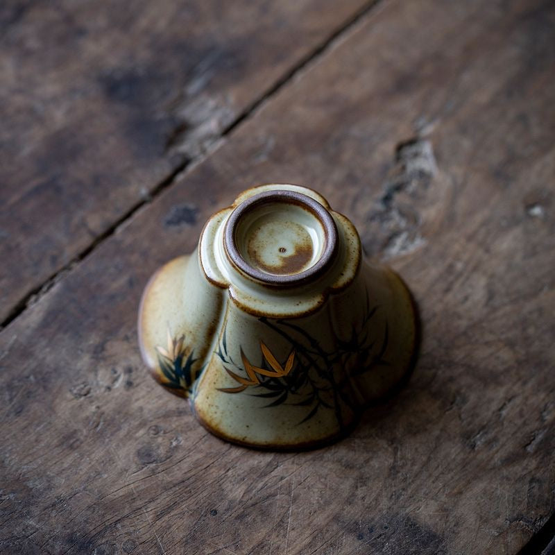 bamboo tea cup, ceramic teacup, porcelain, tea set, tea, Chinese tea