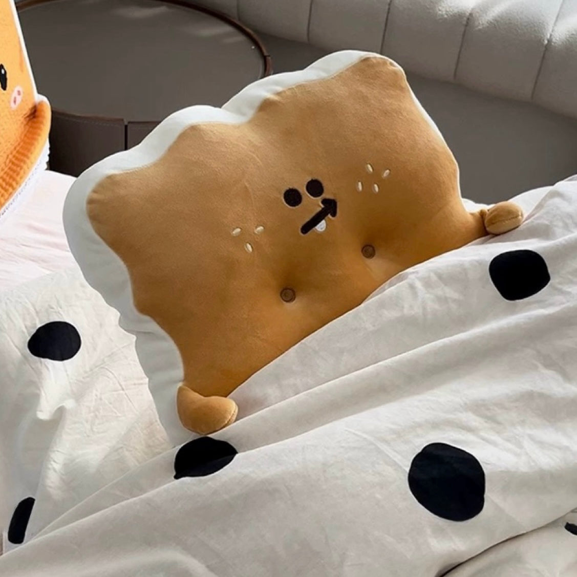 Biscuits Style Cushion with bedding, Fun & Cozy Home Decor