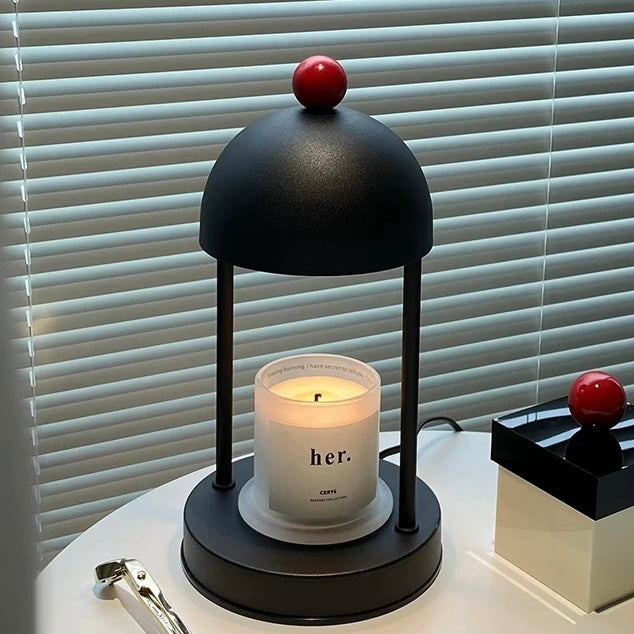 Black Iron Candle Warmer Lamp, Modern and Durable Home Accent