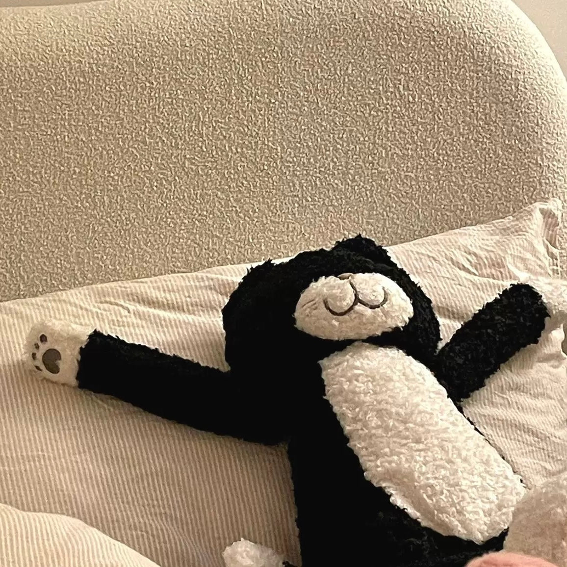Black and White Cat Stuffed Toy, Soft and Cuddly Plush Toy