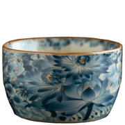 Blue Lotus Ceramic Tea Cup, Elegant Teaware