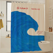 Blue Wave Shower Curtain, Waterproof & Stylish Bathroom Decor