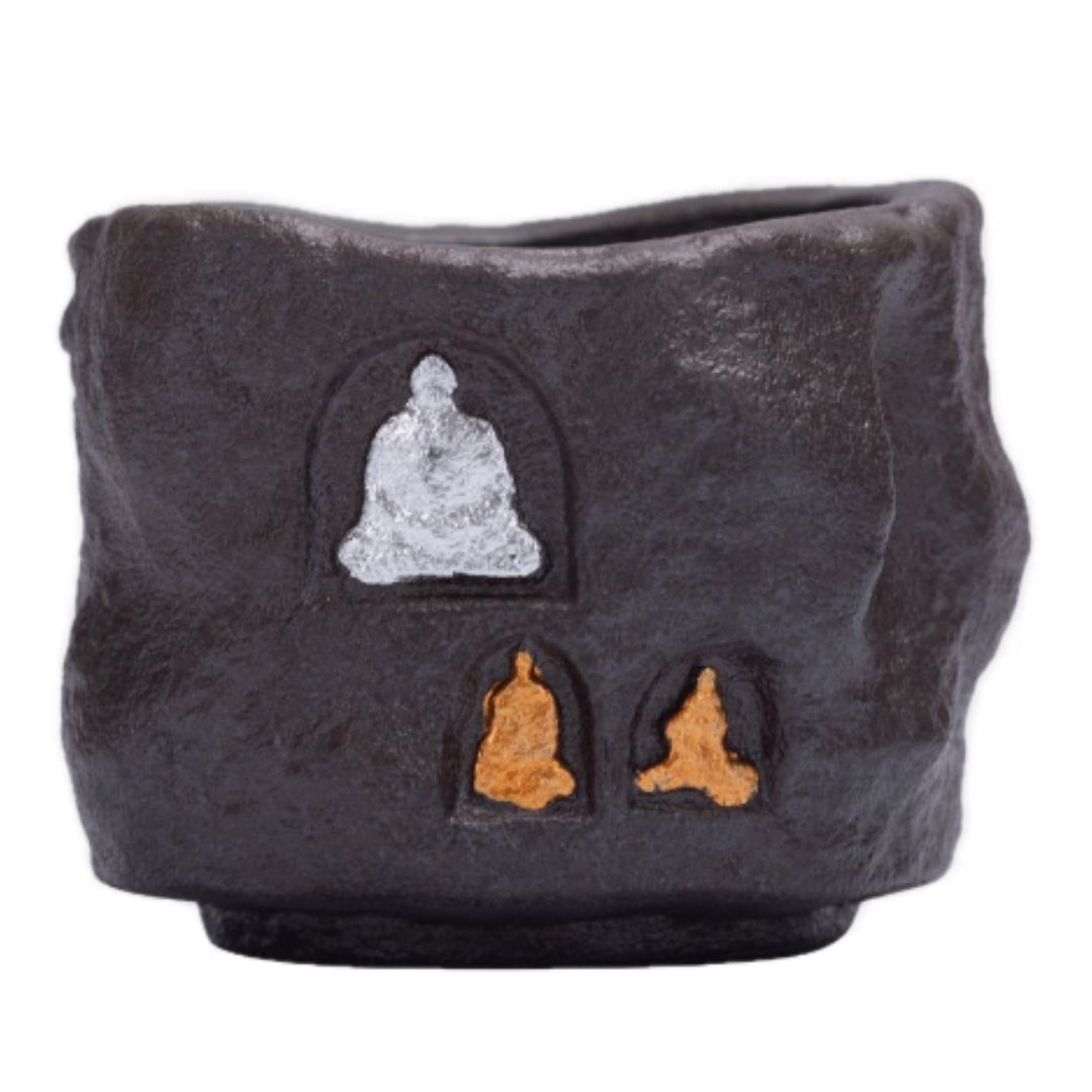 Buddha Pattern Ceramic Tea Cup, traditional and Spiritual Teaware