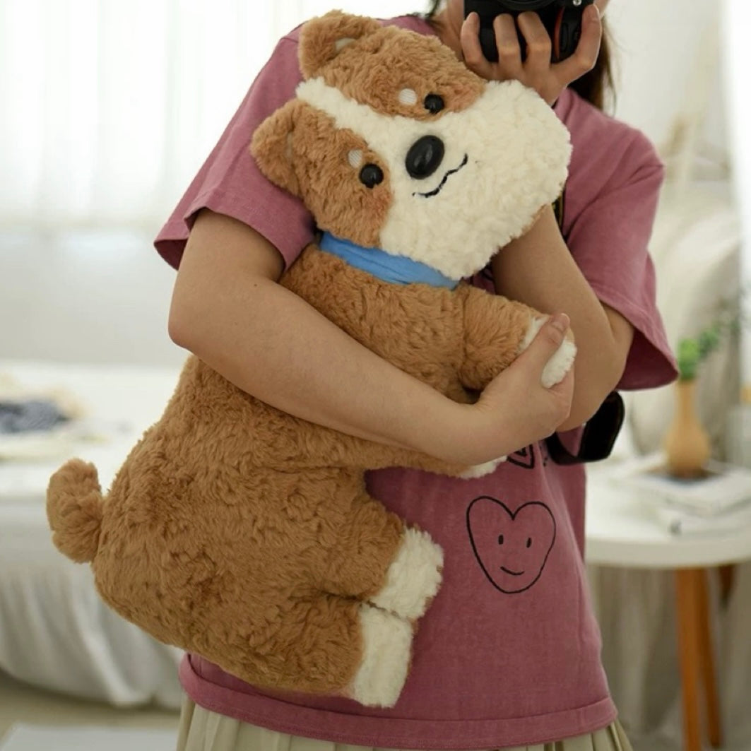 Dog Stuffed Toys, soft plush in Brown color