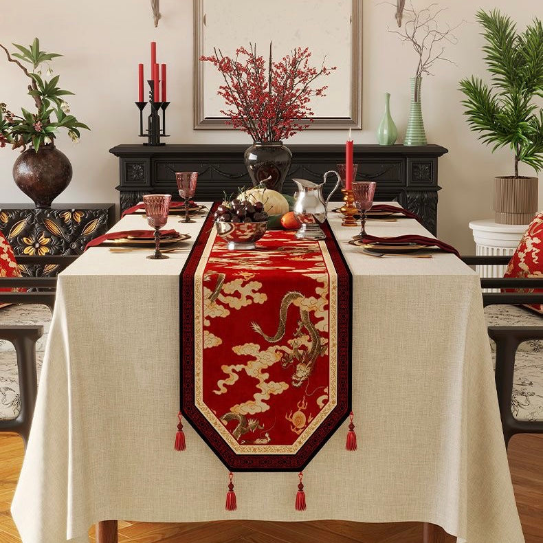 Dragon Pattern Table Runner, home decor, dinning set