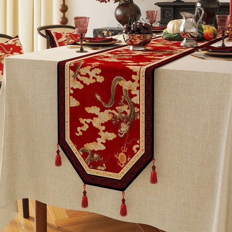 Dragon Pattern Table Runner, home decor, dinning set