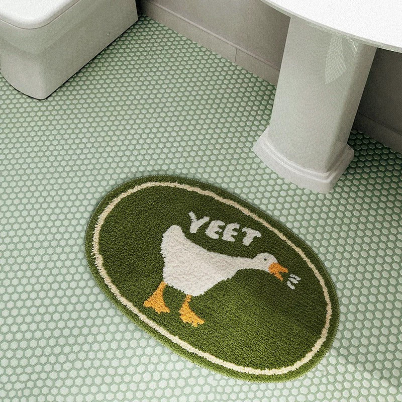 Duck Pattern Bath Mat, Fun & Cozy Bathroom Decor 