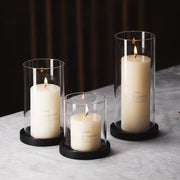 Glass Candle Holder, 3 Sizes options for Elegant Home Decor