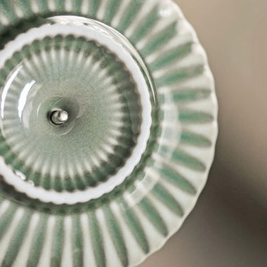 Green Ceramic Plate Incense Holder, Incense Accessories