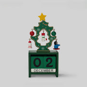 Green Christmas Tree Calendar, Festive Holiday Countdown