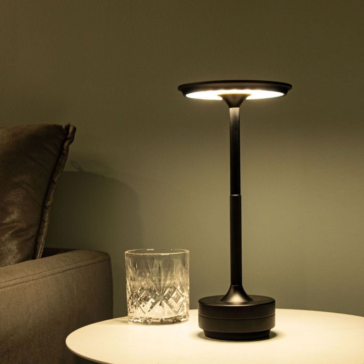 Minimalist Portable Table Lamp, Silver, Gold & Black color Options.