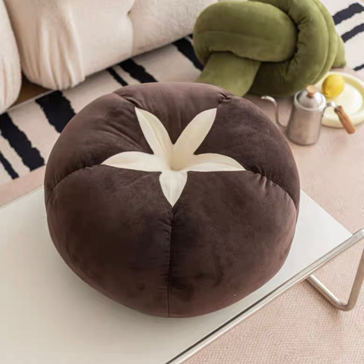 Mushroom Cushion Throw Pillow for Living Room and Bedroom, Cozy Home Decor