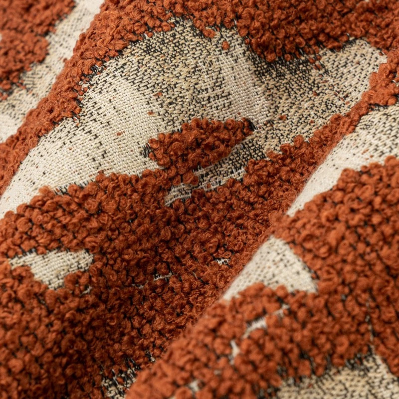 Orange Patterned Cushion cotton texture and details, home decor