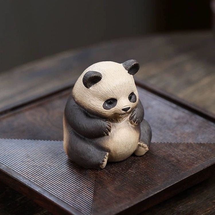 Panda Yixing Tea Pet. A cute and unique Panda-shaped Yixing tea pet, ideal for enhancing your tea ceremony and adding a touch of charm to your tea set.