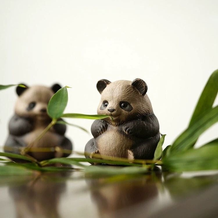 Panda Yixing Tea Pet. A cute and unique Panda-shaped Yixing tea pet, ideal for enhancing your tea ceremony and adding a touch of charm to your tea set.