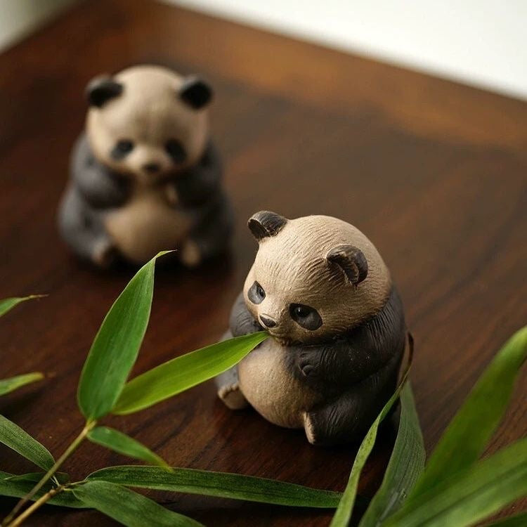 Panda Yixing Tea Pet. A cute and unique Panda-shaped Yixing tea pet, ideal for enhancing your tea ceremony and adding a touch of charm to your tea set.