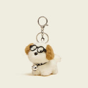 Plush Dog Keychain and Bag Charm, Cute and Soft key Accessory