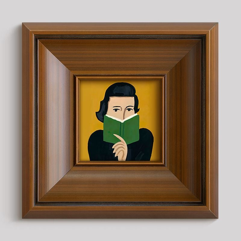 Portrait Wall Art with Wooden Frame, Elegant Home Decor