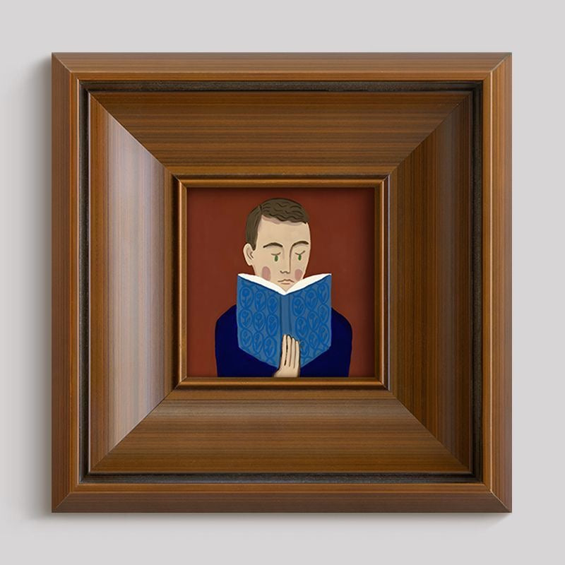 Portrait Wall Art with Wooden Frame, Elegant Home Decor