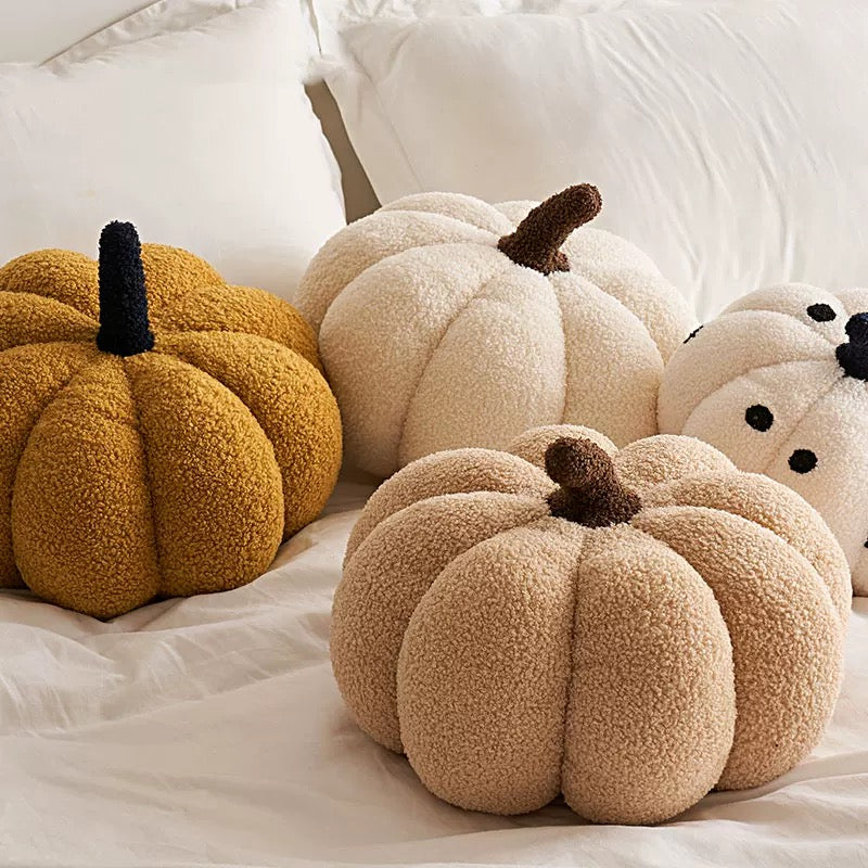 Pumpkin-Shaped Cushions Set, Cozy & Festive Home Décor