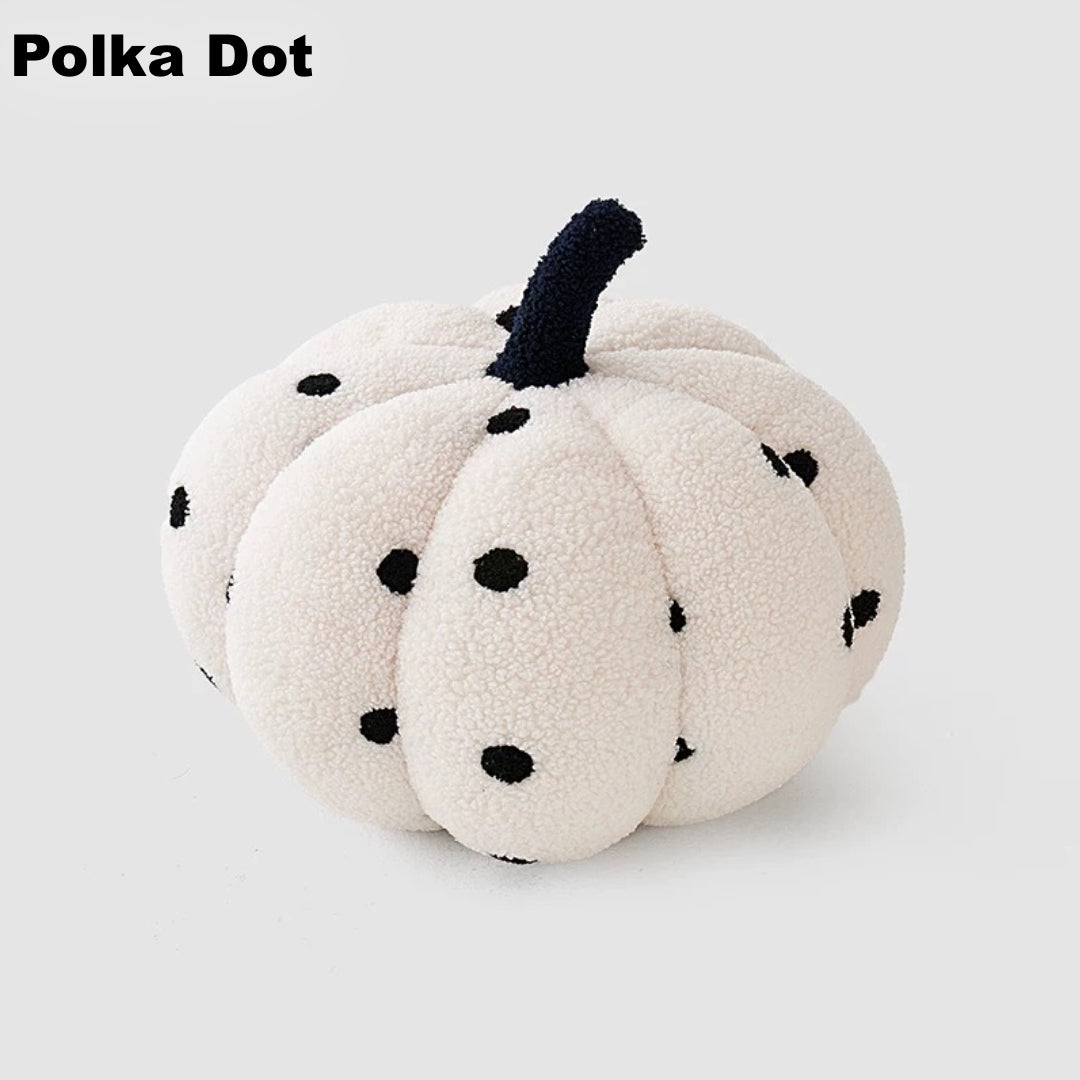 Pumpkin-Shaped Cushions Set, Cozy & Festive Home Décor, polda dot color