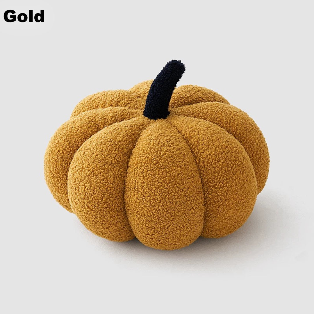 Pumpkin-Shaped Cushions Set, Cozy & Festive Home Décor, color gold