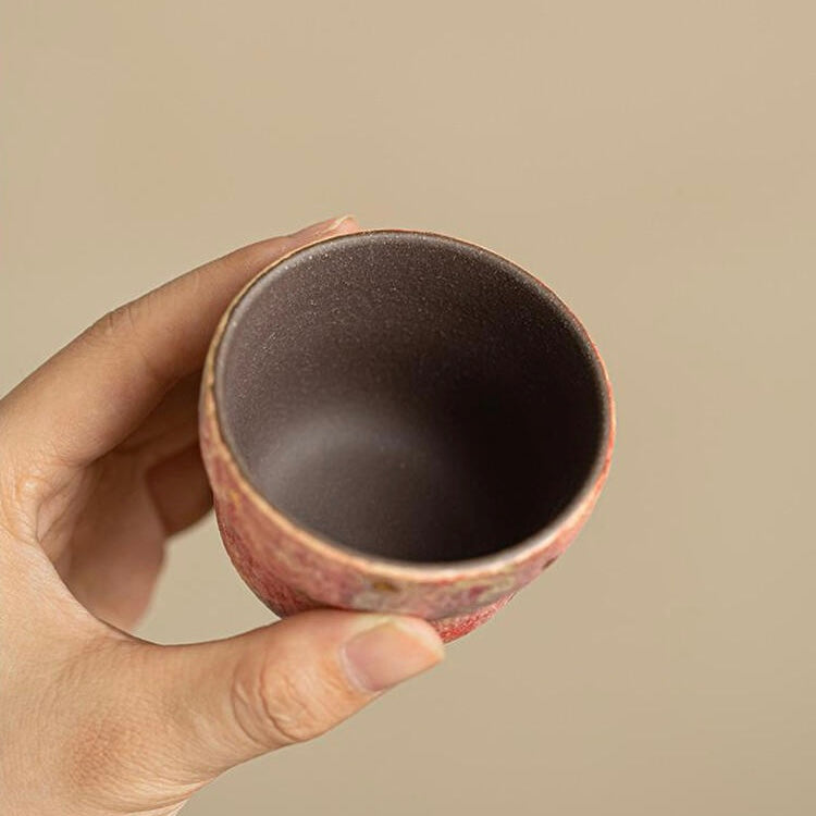 Red Rock Mine Pottery Tea cup, Artisan Ceramic