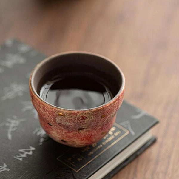 Red Rock Mine Pottery Tea cup, Artisan Ceramic