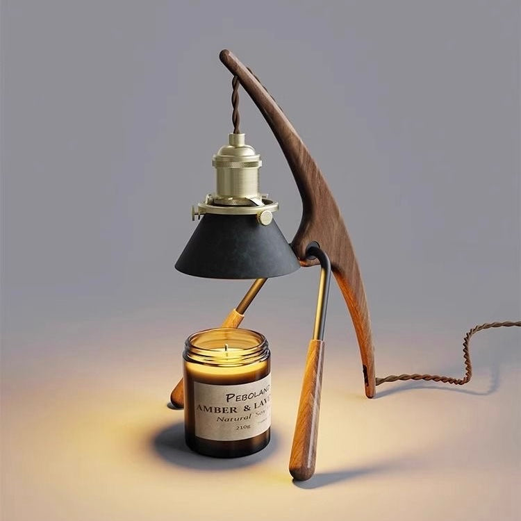 Wooden Adjustable Heat Candle Warmer Lamp with Timer. Stylish and safe way to enjoy your favorite candles. Features adjustable heat for even melting.
