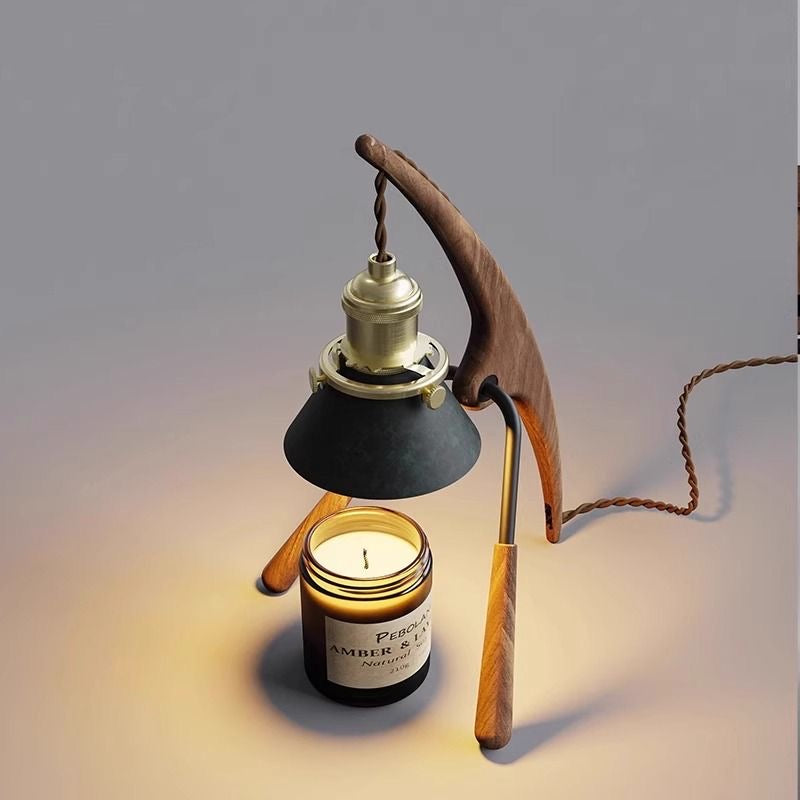 Wooden Adjustable Heat Candle Warmer Lamp with Timer. Stylish and safe way to enjoy your favorite candles. Features adjustable heat for even melting.