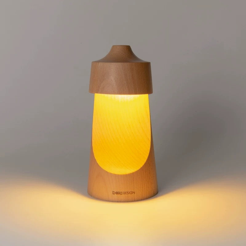 Wooden Cordless Rechargeable Portable LED Table Lamp, Stylish and Practical Lighting