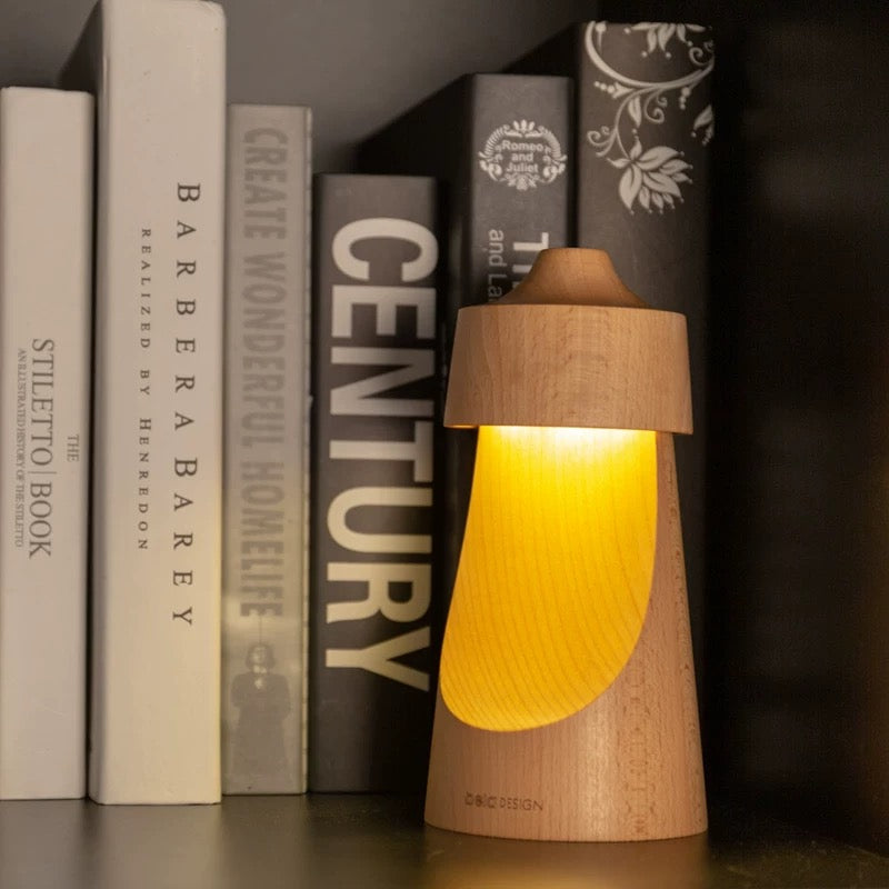 Wooden Cordless Rechargeable Portable LED Table Lamp, Stylish and Practical Lighting