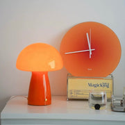 Yellow Mushroom-shaped Glass Table Lamp, Unique Lighting